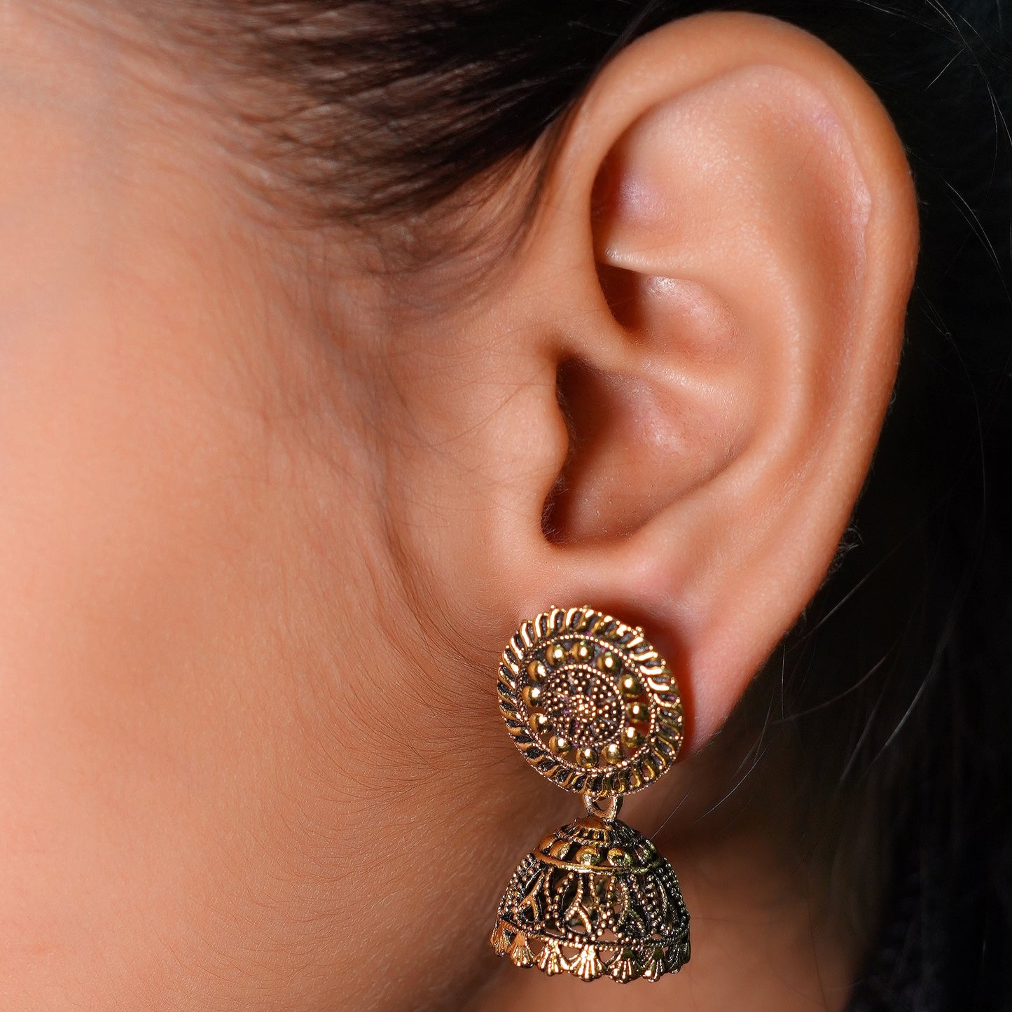 Elegant Antique Jhumka Earrings
