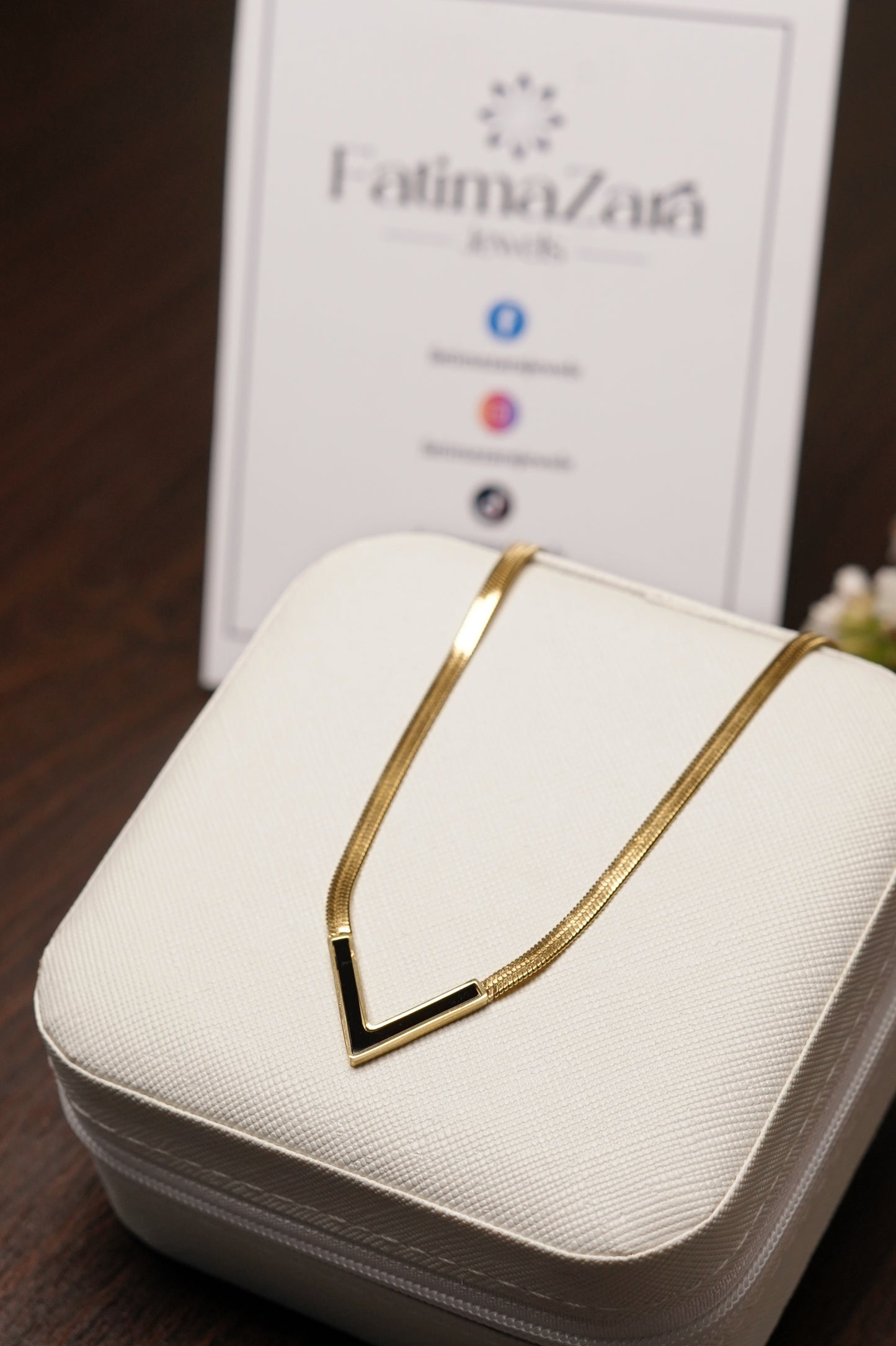 Mother of Pearl V Necklace