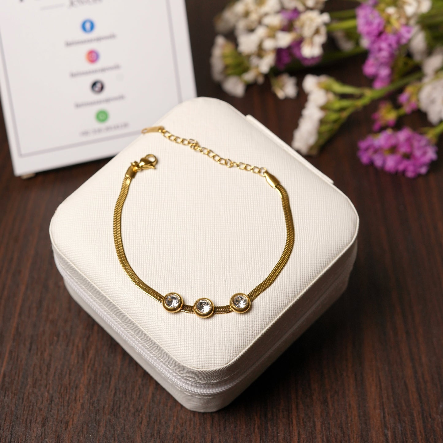 Trio Crystal Accent Bracelet