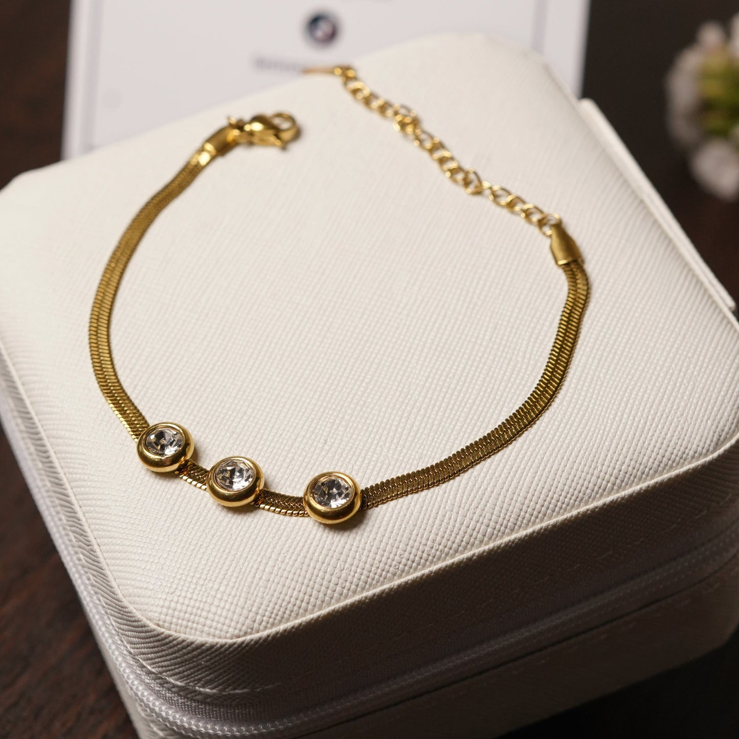 Trio Crystal Accent Bracelet