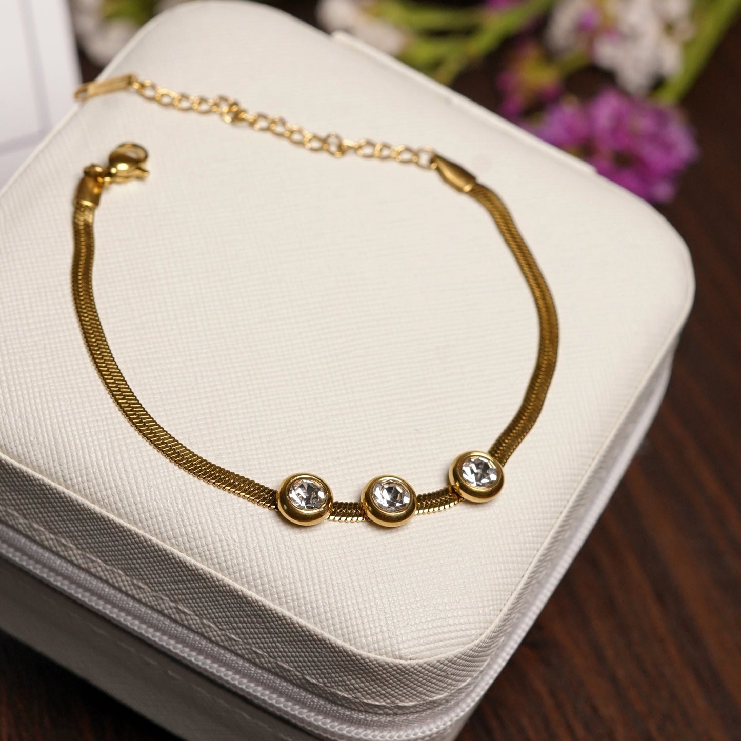 Trio Crystal Accent Bracelet