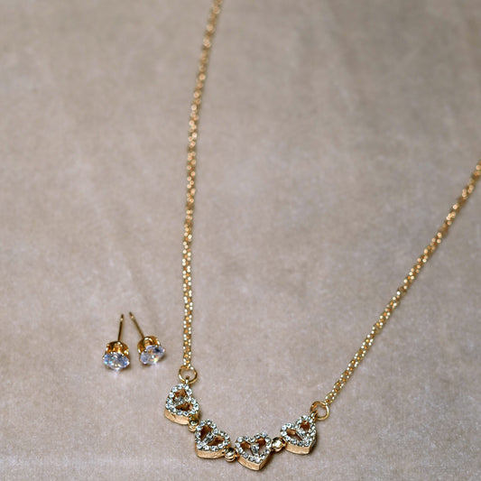 Heart Magnetic Necklace Set