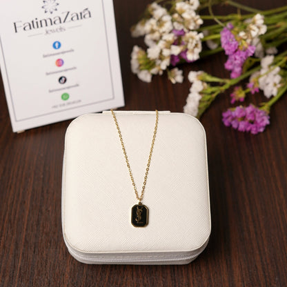 Gold and Black LV Necklace