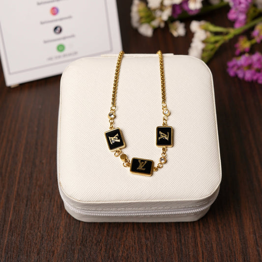 Black and Gold LV Bracelet
