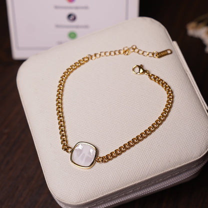 Mother of Pearl Square Bracelet